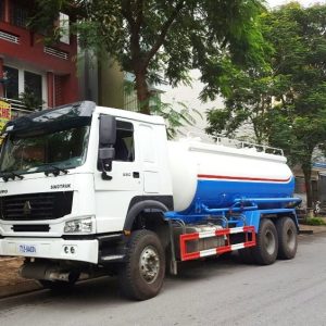 Xe bồn chở xi măng rời Howo 3 chân - 10 khối